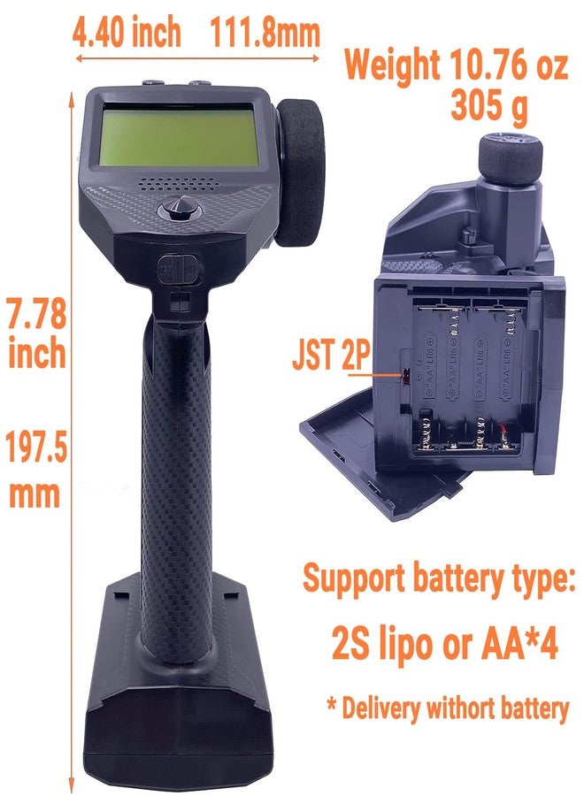 ألاوهو جهاز إرسال واستقبال لاسلكي Alaohu FS-G7P ذو 7 قنوات FS-R7P Fly 2.4GHz Sky Surface Radio Control System لسيارات الزحف والسيارات الصغيرة والسيارات والقوارب التي تعمل بالتحكم عن بعد (مع عجلة قيادة إسفنجية مطورة) - Image 5